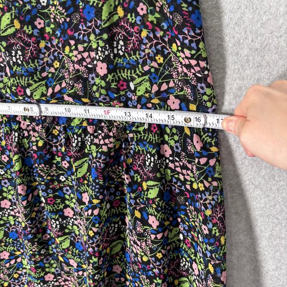 H&M Dress 6 Mini Floral Sheer Babydoll Coquette Skater Feminine Festival Cottage - Picture 7 of 10
